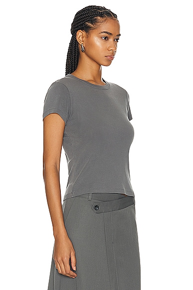 Shop St Agni Organic Cotton Baby Tee In Pewter Grey