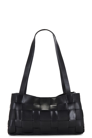 St. Agni Slim Woven Tote in Black