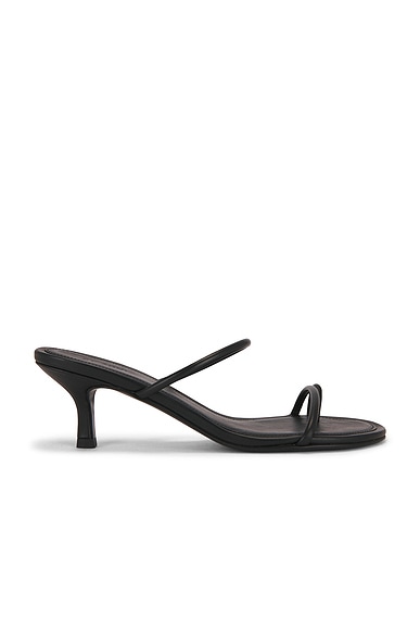 St. Agni Minimal Strap Heeled Sandal in Black