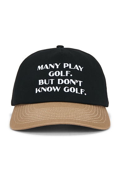Students Golf Clueless Strap Back Hat in Black
