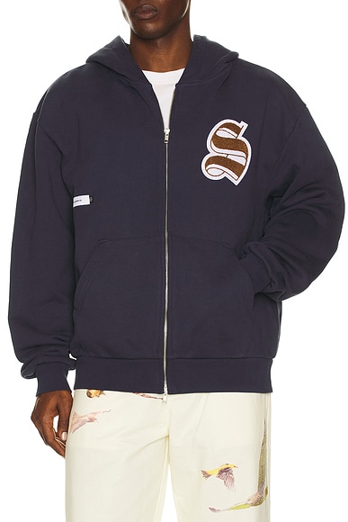 Students Golf Qualifications Fleece Zip Hoodie in Navy