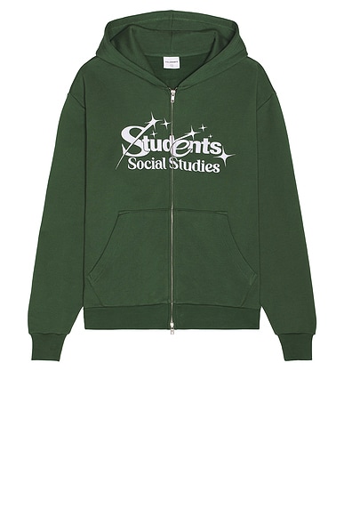 Students Golf Rising Stars Fleece Zip Hoodie in Hunter