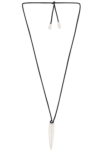 SOPHIE BUHAI Small Spear Pendant Necklace in Sterling Silver & Vegan Leather