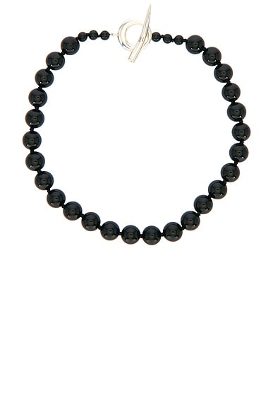 SOPHIE BUHAI Everyday Boule Collar Necklace in Onyx & Sterling Silver