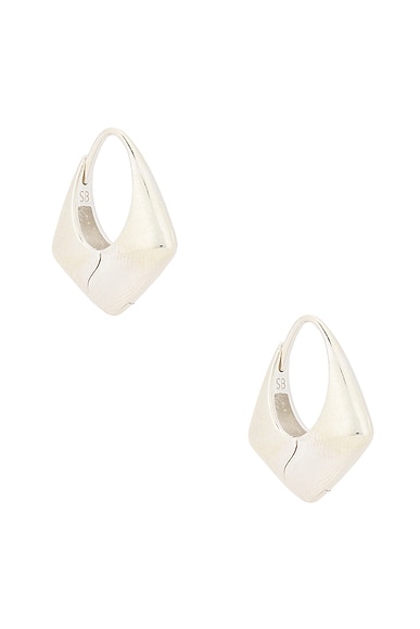 Large Pyramid Hoop Earrings