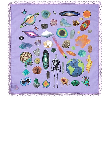 Unisex Mundo Collage Bandana Woven