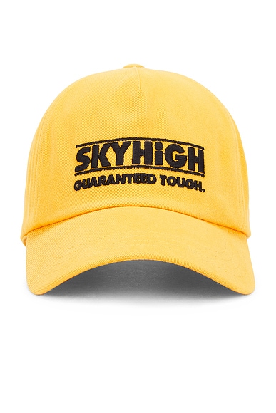 Sky High Farm Workwear Construction Graphic Logo #2 Cap Woven in Yellow