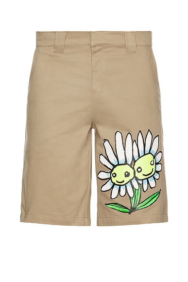 Sky High Farm Workwear Daisy Work Shorts in Sand