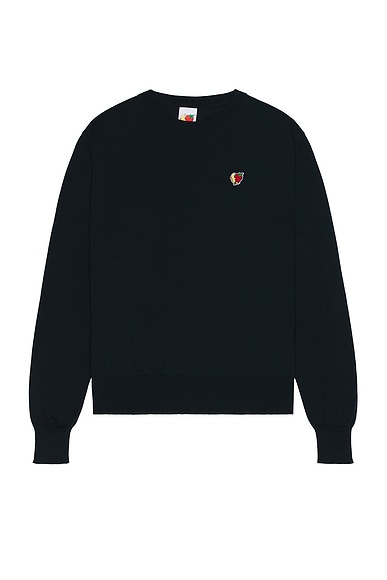 Perennial Logo Crewneck Sweater in Black