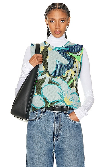 Sky High Farm Workwear Unisex Camo Vest Knit in Multi