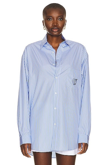 Sky High Farm Workwear Unisex Samira Nasr Striped Shirt Woven in Stripe 1