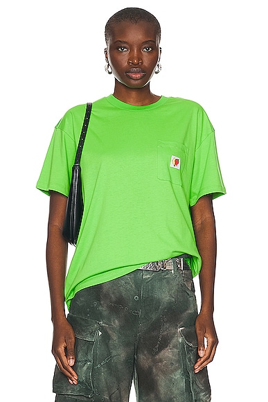 Sky High Farm Workwear Unisex Logo Label T-shirt Knit in Green