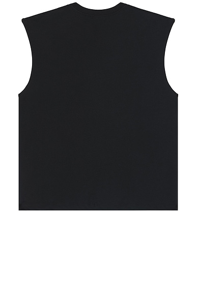 Shop Sky High Farm Workwear Sand Sleeveless T Shirt In Black
