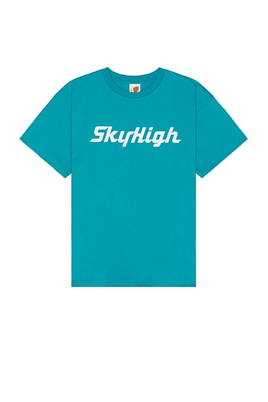 Shop Sky High Farm Workwear Construction Graphic Logo #1 T Shirt In Teal