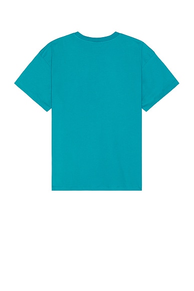 Shop Sky High Farm Workwear Construction Graphic Logo #1 T Shirt In Teal