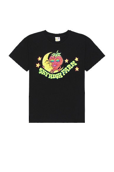 Sky High Farm Workwear U Ally Bo Perennials Print Short Sleeves T-Shirt in Black