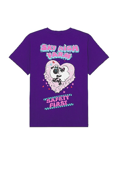 Sky High Farm Workwear Flatbush Printed T-Shirt in Purple