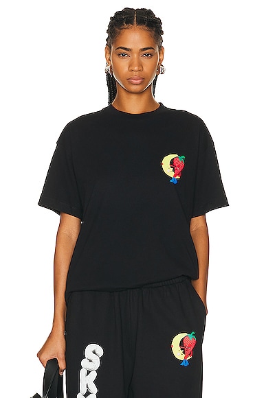 Unisex Perennial Shana Graphic T-shirt Knit in Black