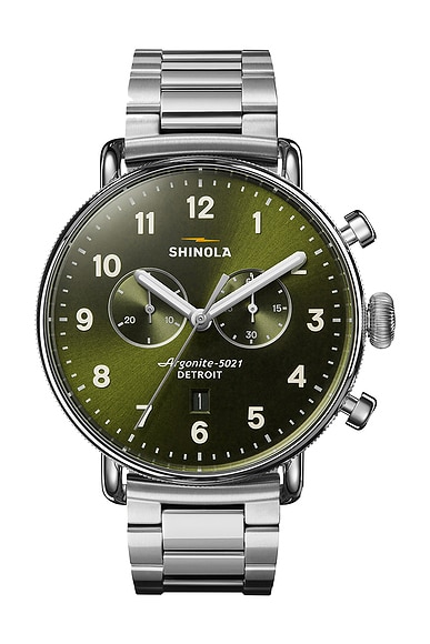 Shinola Canfield Chronograph 43mm in Dark Olive