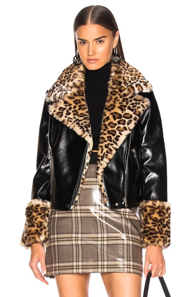 Faux Fur & Leather Maisie Jacket