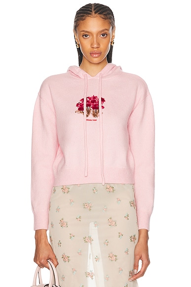 Shushu/Tong Knitwear Hoodie in Pink