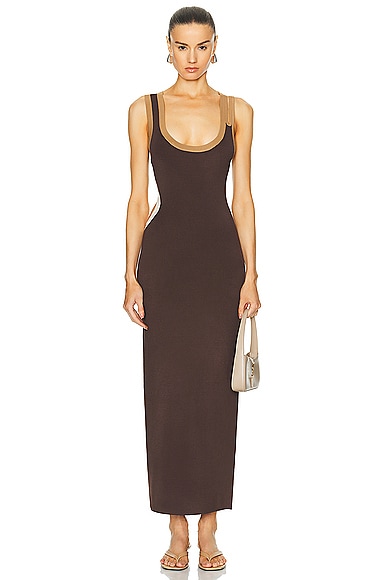 SIR. Salvador Cut Out Dress in Biscotti