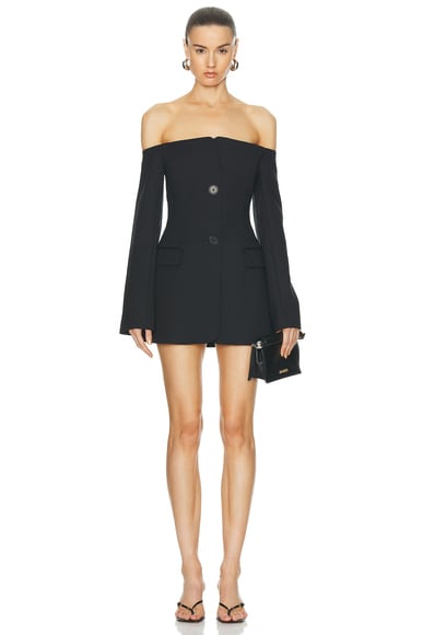 SIR. Sandrine Tailored Mini Dress in Black