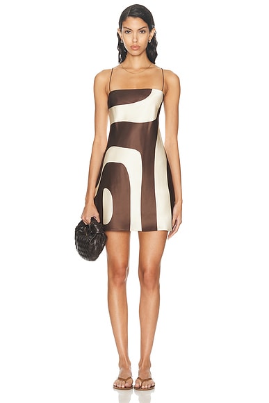 SIR. Freddie Slip Mini Dress in Poster Print | FWRD