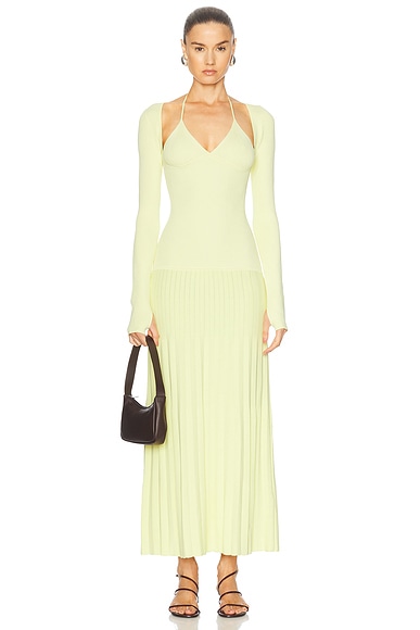 SIR. Juniper Contoured Dress in Lemon
