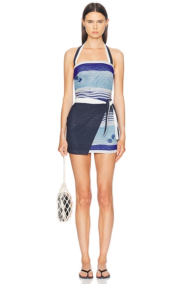 SIR. Breeze Mini Dress in Shoreline Stripe