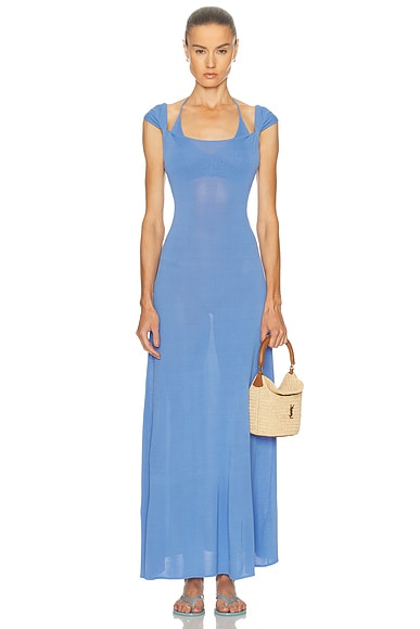 SIR. Valejo Halter Dress in Cornflower