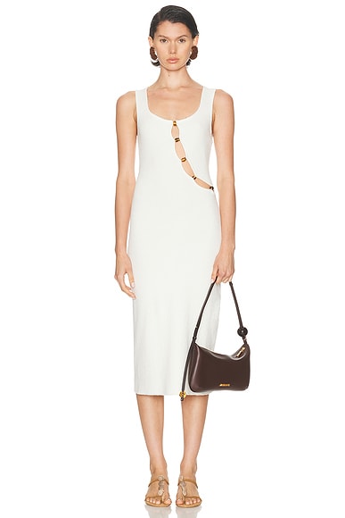 SIR. Chiara Beaded Dress in Ivory