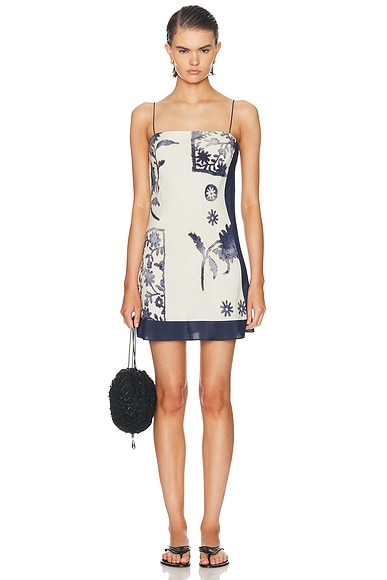 SIR. Phillipa Slip Mini Dress in Eira Midnight