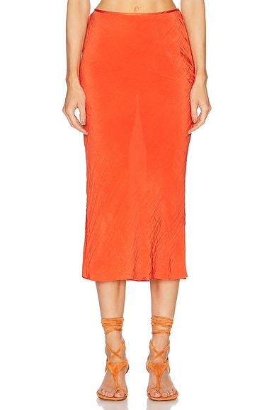 SIR. Ligera Maxi Skirt in Tangerine