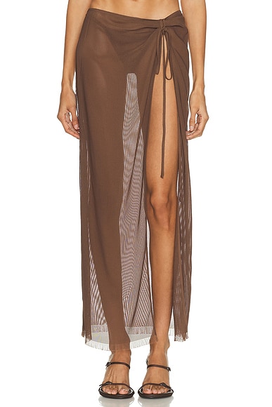 SIR. Salina Midi Skirt in Mocha