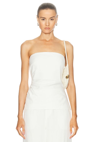 SIR. Dorian Pleated Bodice Top in Ivory