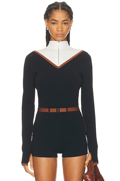 SIR. Sebastiano Zip Top in Black Splice