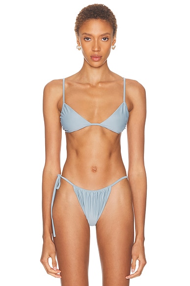 Lucie Gathered String Bikini Top