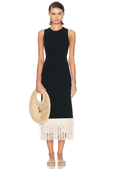 SIMONMILLER Albers Dress in Black & Macademia
