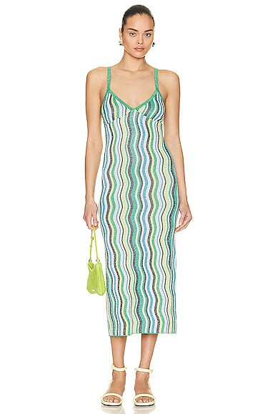 Simon Miller Comet Striped Midi Dress In Candy Swirl