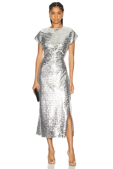 Simon Miller Argan Sequin Dress in Satellite Silver