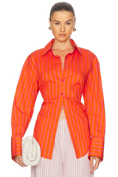 Loch Poplin Button Up Top