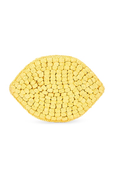 SIMONMILLER Lemon Clutch in Lemon Yellow