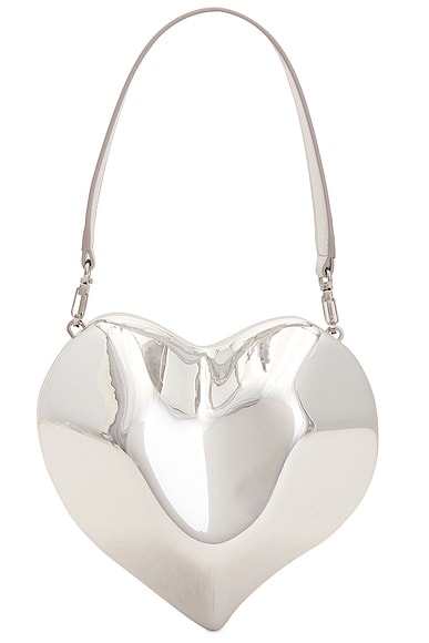 SIMONMILLER Molded Heart Bag in Silver