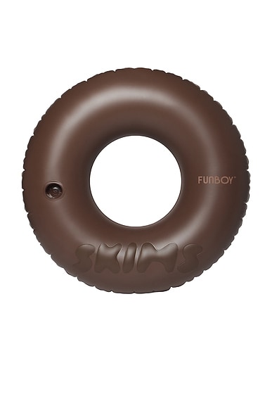 SKIMS X FUNBOY Logo Embossed Tube Float in Cocoa