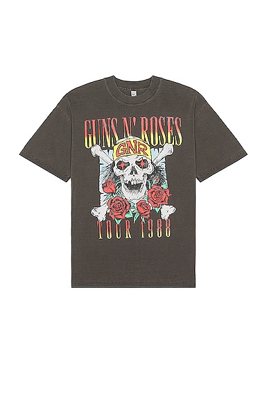Sixthreeseven Guns N' Roses Welcome To The Jungle T-shirt In Washed Black
