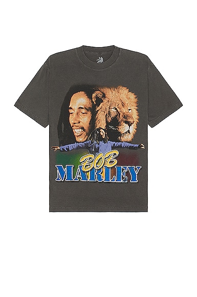 Sixthreeseven Bob Marley Tour T-shirt In Washed Black