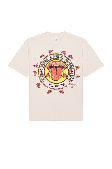 Sixthreeseven The Rolling Stones Tour T-shirt In Washed White