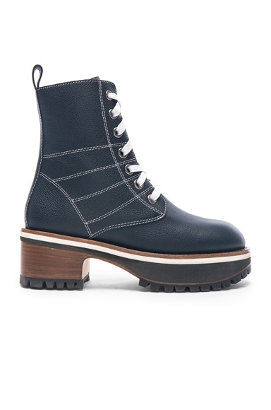 Leather Jessa Combat Boots