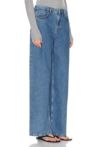 Shop Skall Studio Willow 34 Wide Leg In Washed Blue